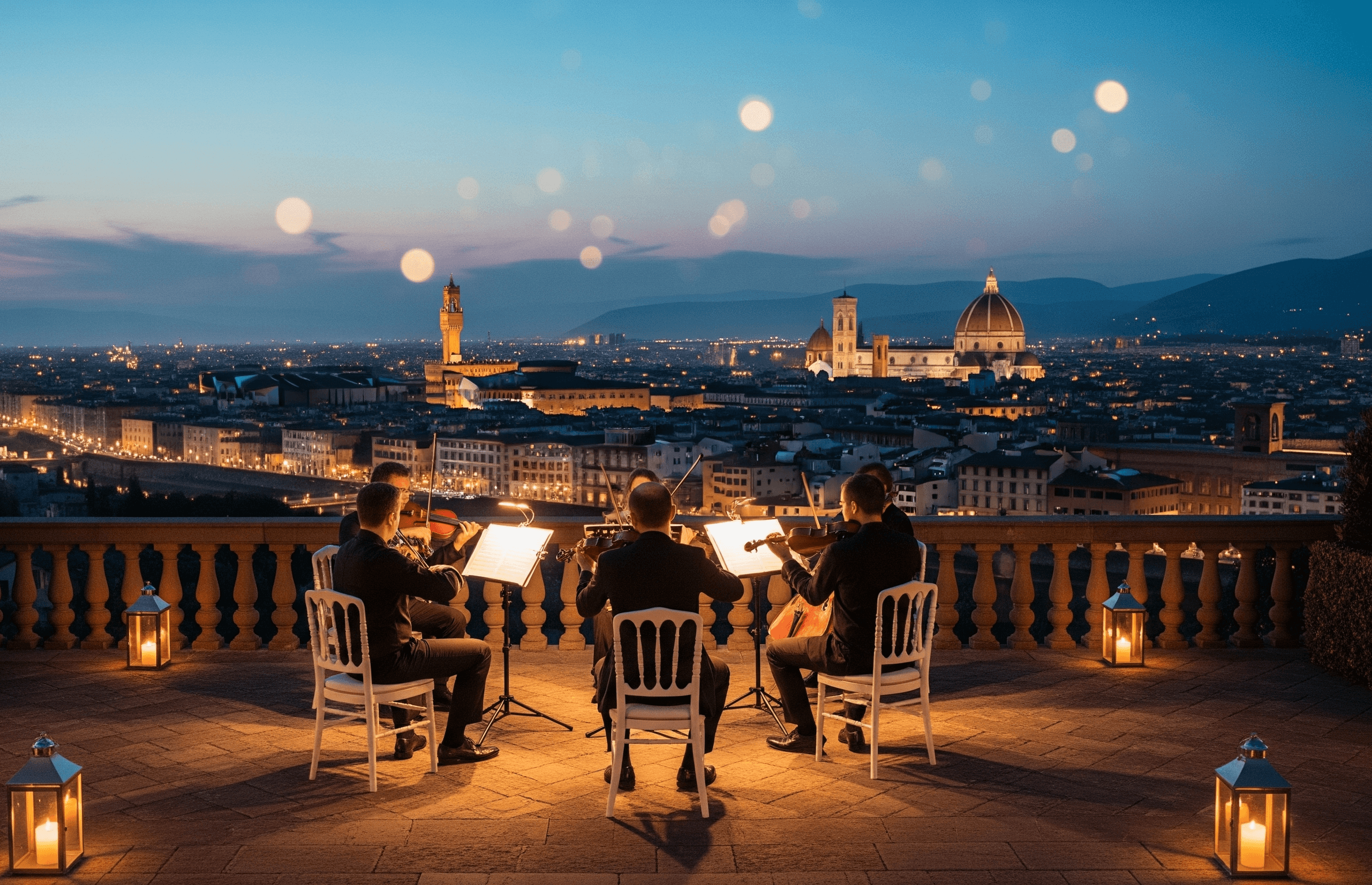 An elegant, intimate concert setting for a private event